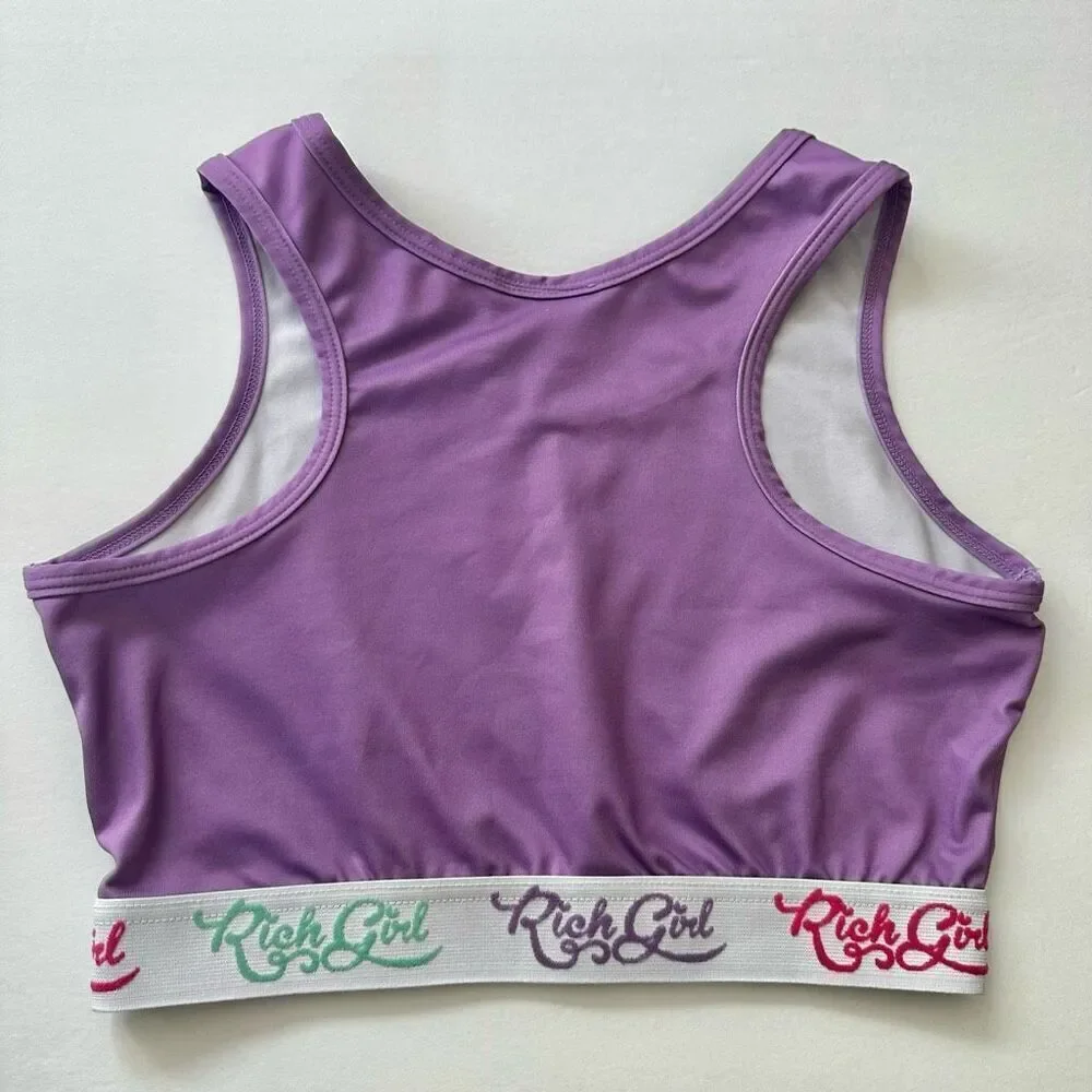 Rich Girl Candy purple sports bra